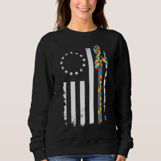 Autismus-Autismus-Bewusstsein American Betsy Ross  Sweatshirt