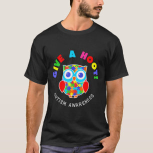 Autismus-Autismus-Bewusstsein  Autismus-Eule Gib E T-Shirt