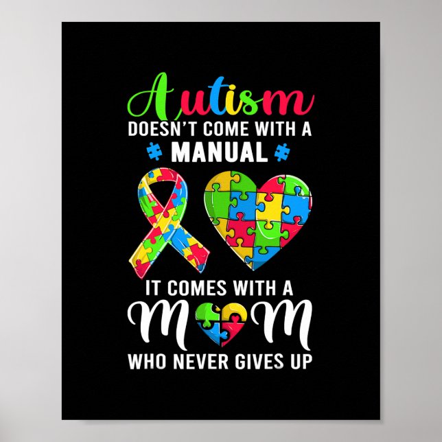 Autismus-Autismus-Mama als Inspiration Poster (Vorne)