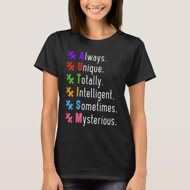 Autismus Autistisches Puzzle T-Shirt (Vorderseite)