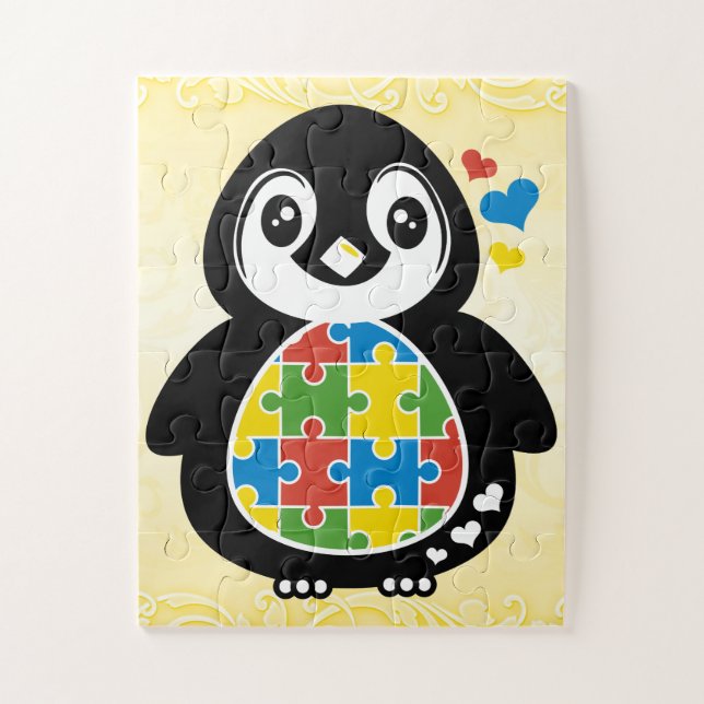 Autismus AW Puzzle mit Geschenkboxen, 30 umrissene (Vertikal)