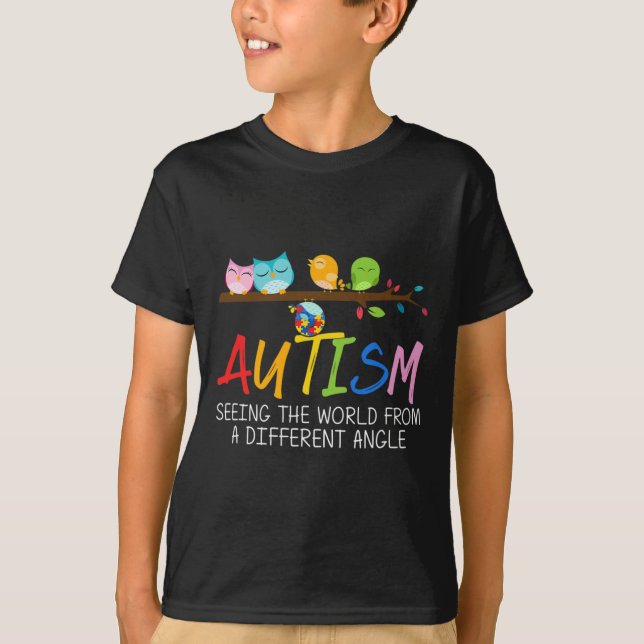 Autismus Awareness Bird T-Shirt (Vorderseite)