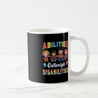 Autismus Awareness Boy Abilities überwiegen Behind Kaffeetasse