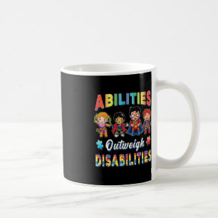 Autismus Awareness Boy Abilities überwiegen Behind Kaffeetasse