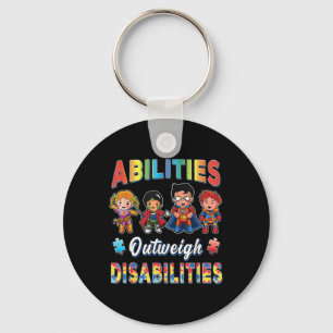 Autismus Awareness Boy Abilities überwiegen Behind Schlüsselanhänger