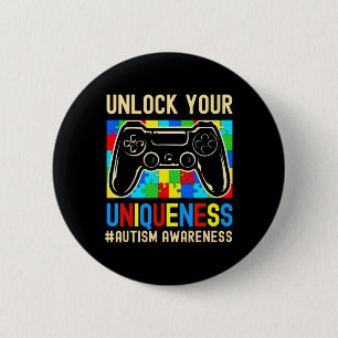 Autismus Awareness Boys Girls Video Game Controlle Button