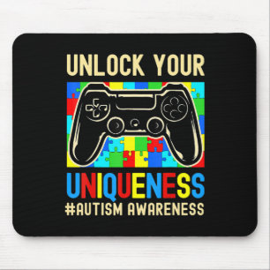 Autismus Awareness Boys Girls Video Game Controlle Mousepad