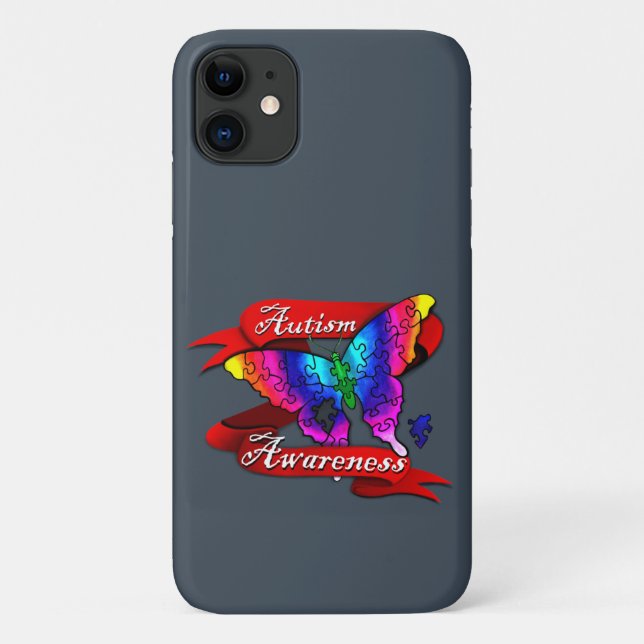 Autismus Awareness Butterfly Case-Mate iPhone Hülle (Rückseite)