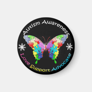 Autismus Awareness Butterfly Magnet