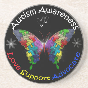 Autismus Awareness Butterfly Untersetzer