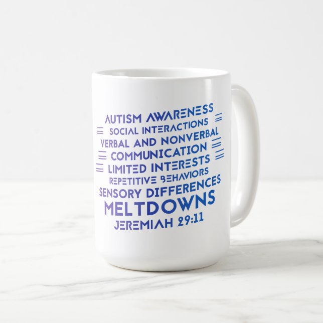 Autismus Awareness Classic Tasse (VorderseiteRechts)