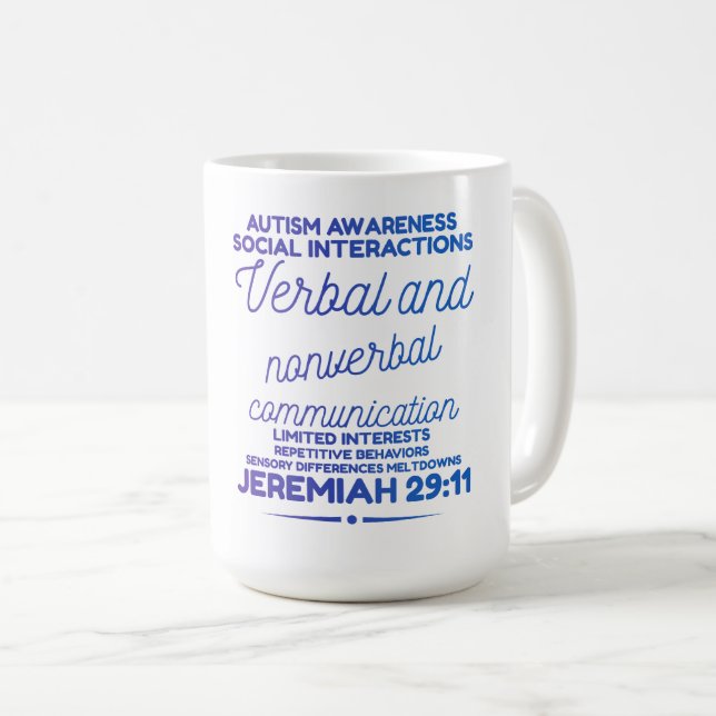 Autismus Awareness Classic Tasse (VorderseiteRechts)