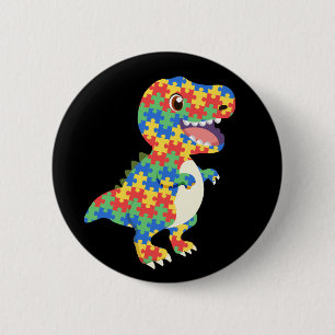 Autismus Awareness Dinosaurier Button