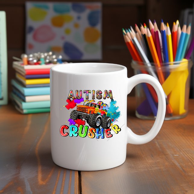 Autismus Awareness Dump Truck Tasse (Von Creator hochgeladen)