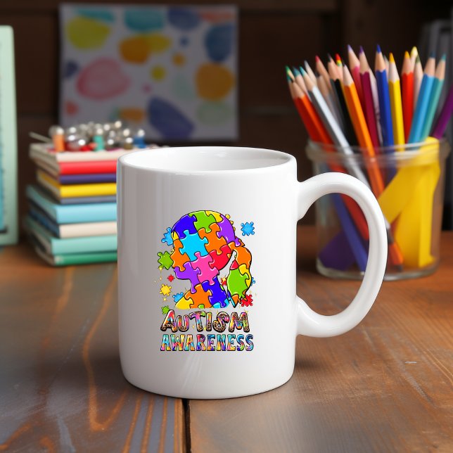 Autismus Awareness Girl Puzzle Tasse (Von Creator hochgeladen)