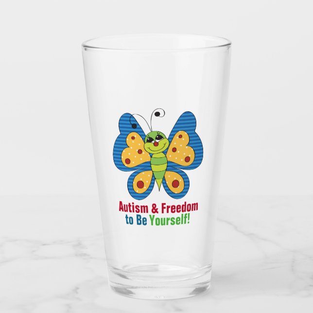 Autismus Awareness Glass Glas (Vorderseite)