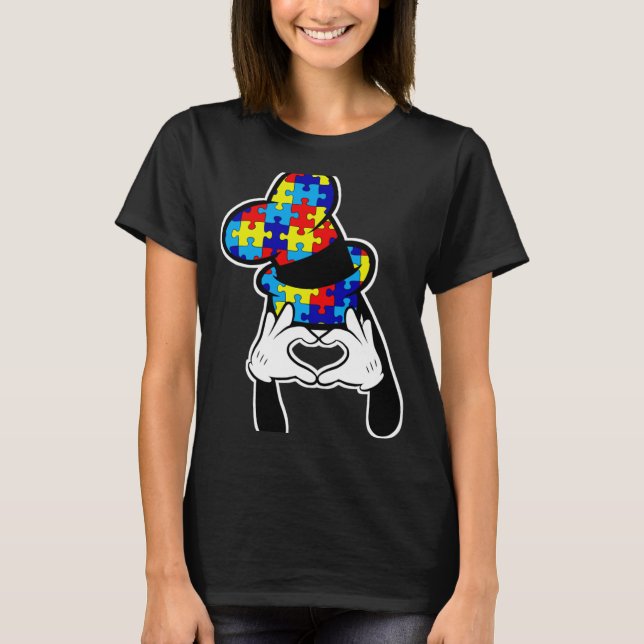 Autismus Awareness Goofy Hat T-Shirt (Vorderseite)