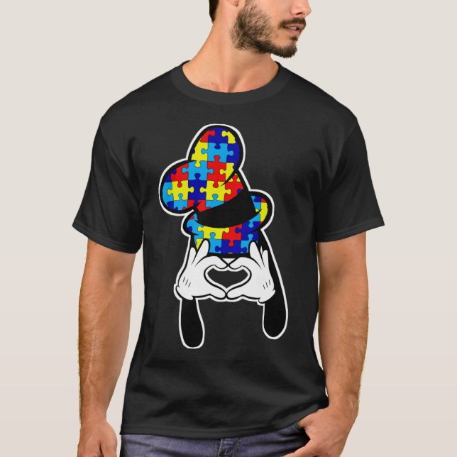 Autismus Awareness Goofy Hat T-Shirt (Vorderseite)