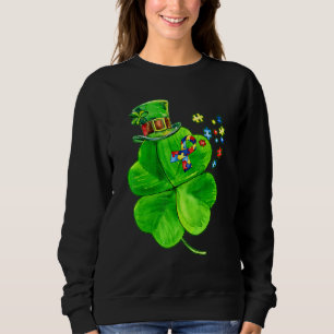 Autismus Awareness Kleeblatt St Patrick's Day Puzz Sweatshirt