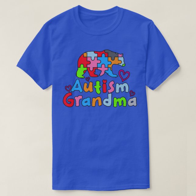 Autismus Awareness Oma Bear Premium T-Shirt (Design vorne)