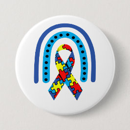 Autismus Awareness Ribbon Button