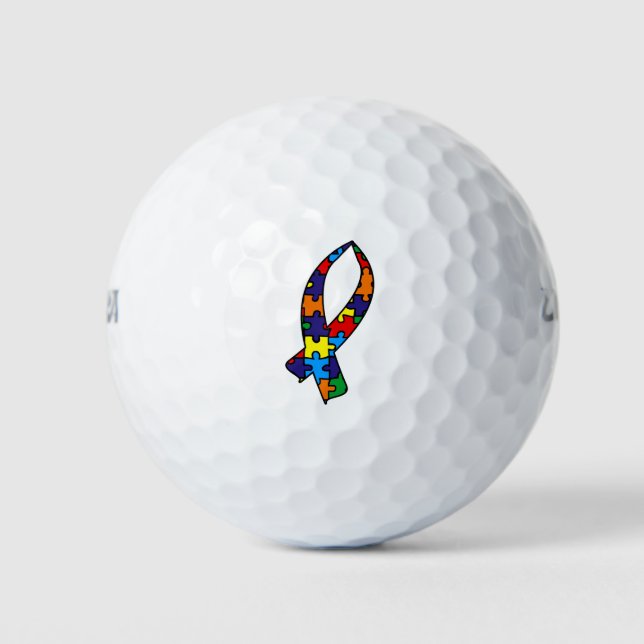Autismus Awareness Ribbon Golfball (Vorderseite)