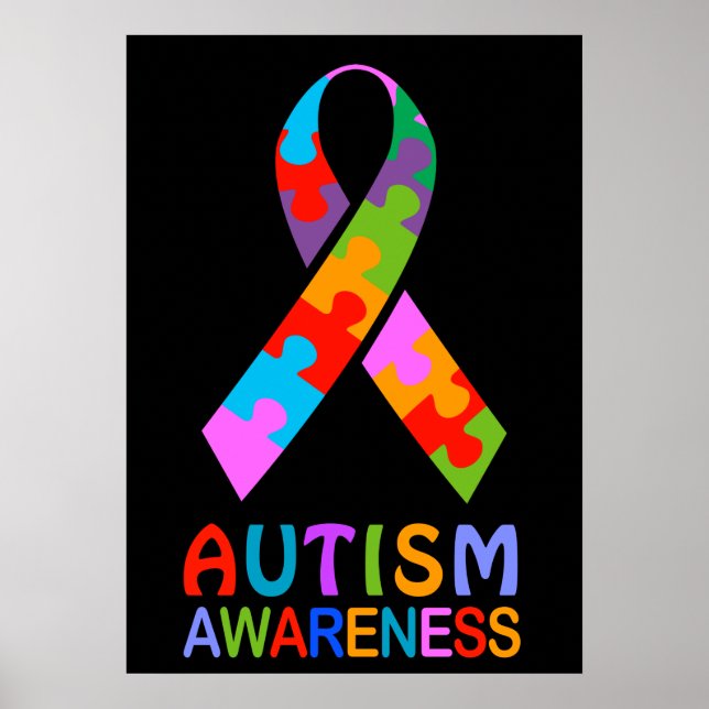 Autismus Awareness Ribbon Poster (Vorne)