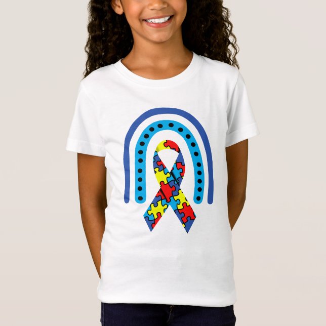 Autismus Awareness Ribbon T-Shirt (Vorderseite)