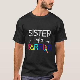 Autismus Awareness-Schwester eines Krieger-Autismu T-Shirt