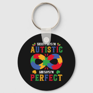 Autismus Awareness Society sagt Im Autistic God Schlüsselanhänger
