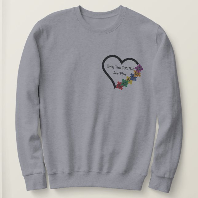 Autismus Awareness Sweater Sweatshirt (Design vorne)