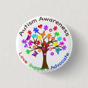 Autismus Awareness Tree Button