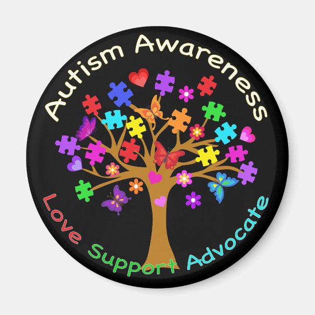 Autismus Awareness Tree Magnet (Vorne)