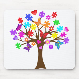 Autismus Awareness Tree Mousepad