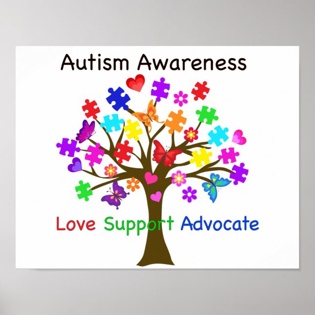 Autismus Awareness Tree Poster (Vorne)