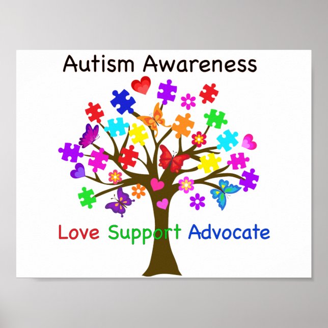 Autismus Awareness Tree Poster (Vorne)