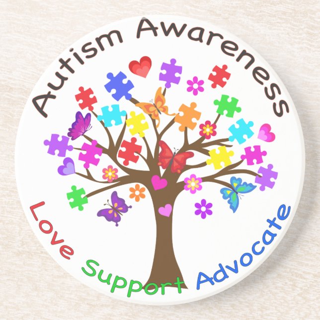 Autismus Awareness Tree Untersetzer (Vorne)