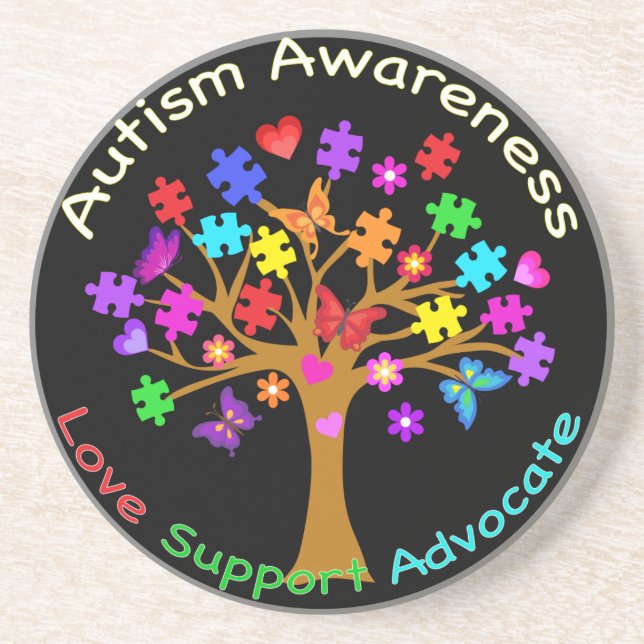 Autismus Awareness Tree Untersetzer (Vorne)