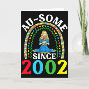 Autismus Awesome Ausome Seit 2002 Frohen 24. Gebur Karte