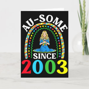 Autismus Awesome Ausome Seit 2003 Frohen 23. Gebur Karte