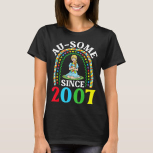 Autismus Awesome Ausome Seit 2007 Frohen 19. Gebur T-Shirt