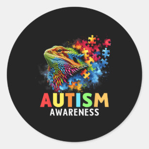 Autismus Barteter Drache Autistic Autismus Awarene Runder Aufkleber