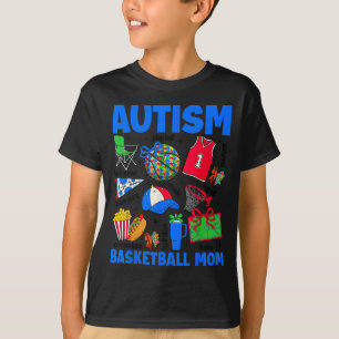 Autismus Basketball-Mutter Mama Autismus-Bewusstse T-Shirt