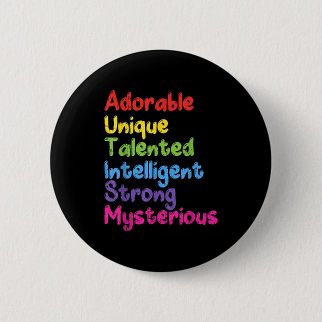 Autismus-Bedeutung-Bewusstsein-Shirt Autistisches  Button (Vorderseite)