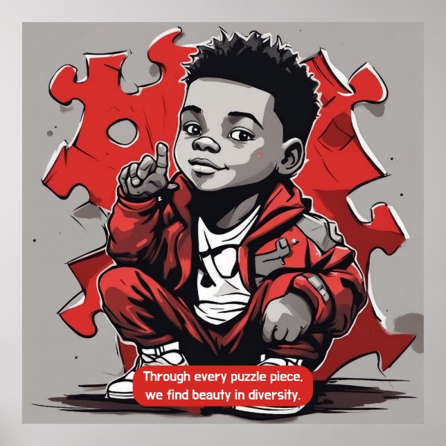 Autismus - Behalten oder gestalten Sie Ihre eigene Poster (Vorne)