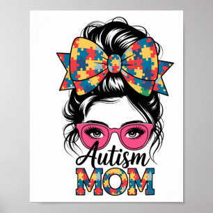 Autismus Bewusstsein 2025 Autismus Mama Coquette B Poster