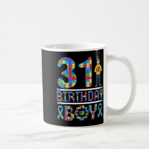 Autismus-Bewusstsein 31. Geburtstag Junge Puzzlete Kaffeetasse