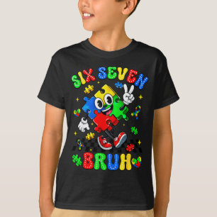 Autismus-Bewusstsein 67 sechs sieben Alter Puzzle T-Shirt