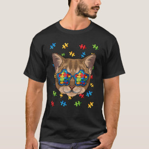 Autismus-Bewusstsein Abessinier-Puzzle-Sonnenbrill T-Shirt