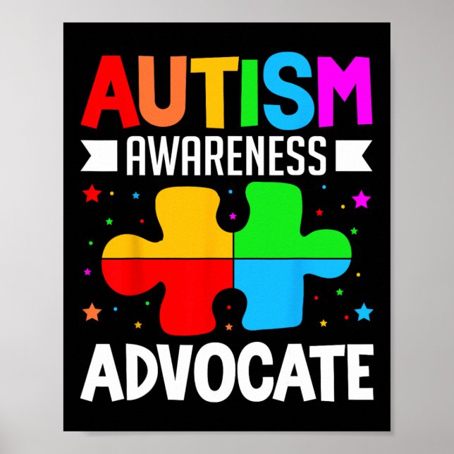 Autismus Bewusstsein Advocation Autistic Awareness Poster (Vorne)